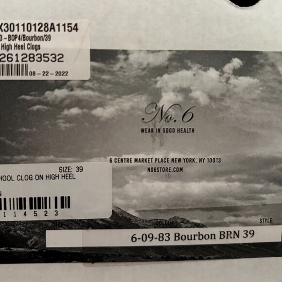 No.6 Old School Clog High Heel Bourbon 39 - Picture 10 of 10